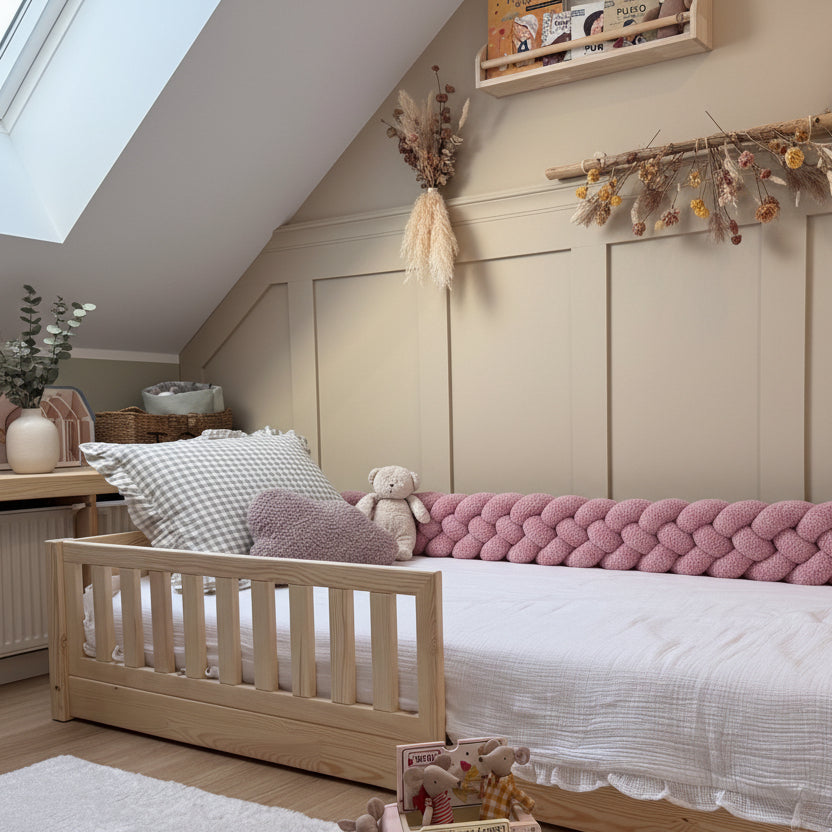 Zaštitna ogradica pletenica za kinderbet Premium BUKLE