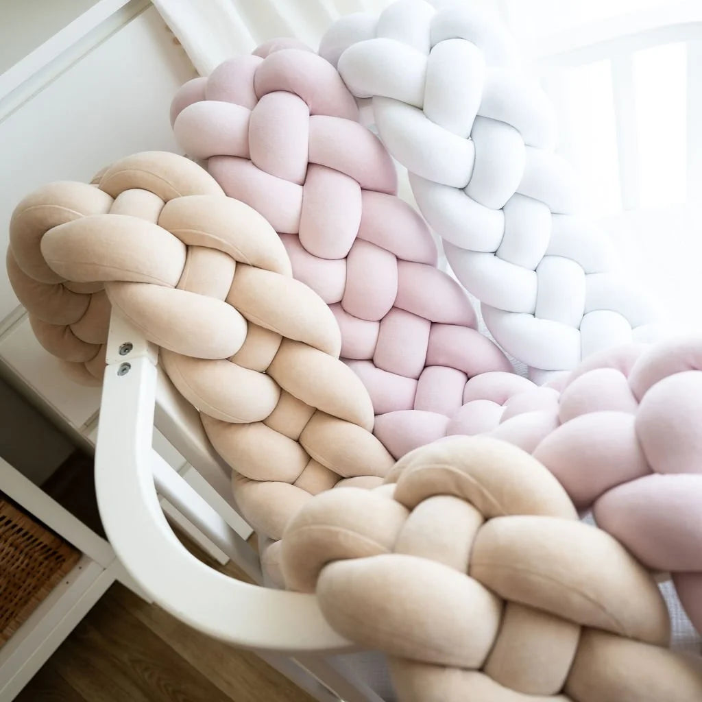 Zaštitna ogradica pletenica za kinderbet 20cm - ROZA