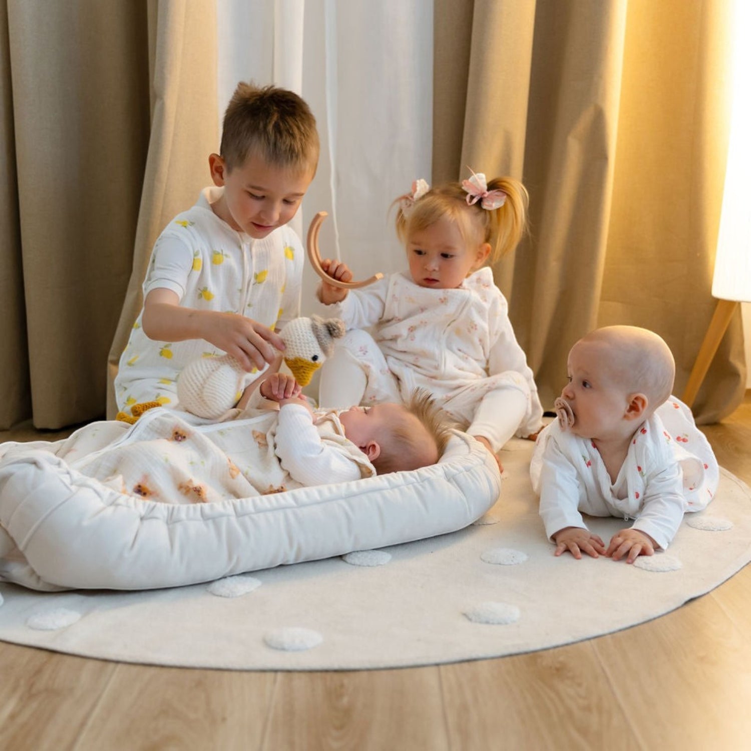 Baby Natur white 100% tetra muslin sleep sack with legs, OEKO-TEX certified, safe for baby skin.